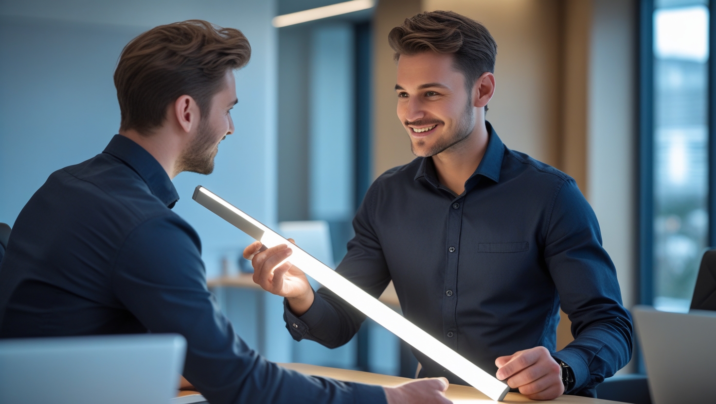 Sales representative in a consultation