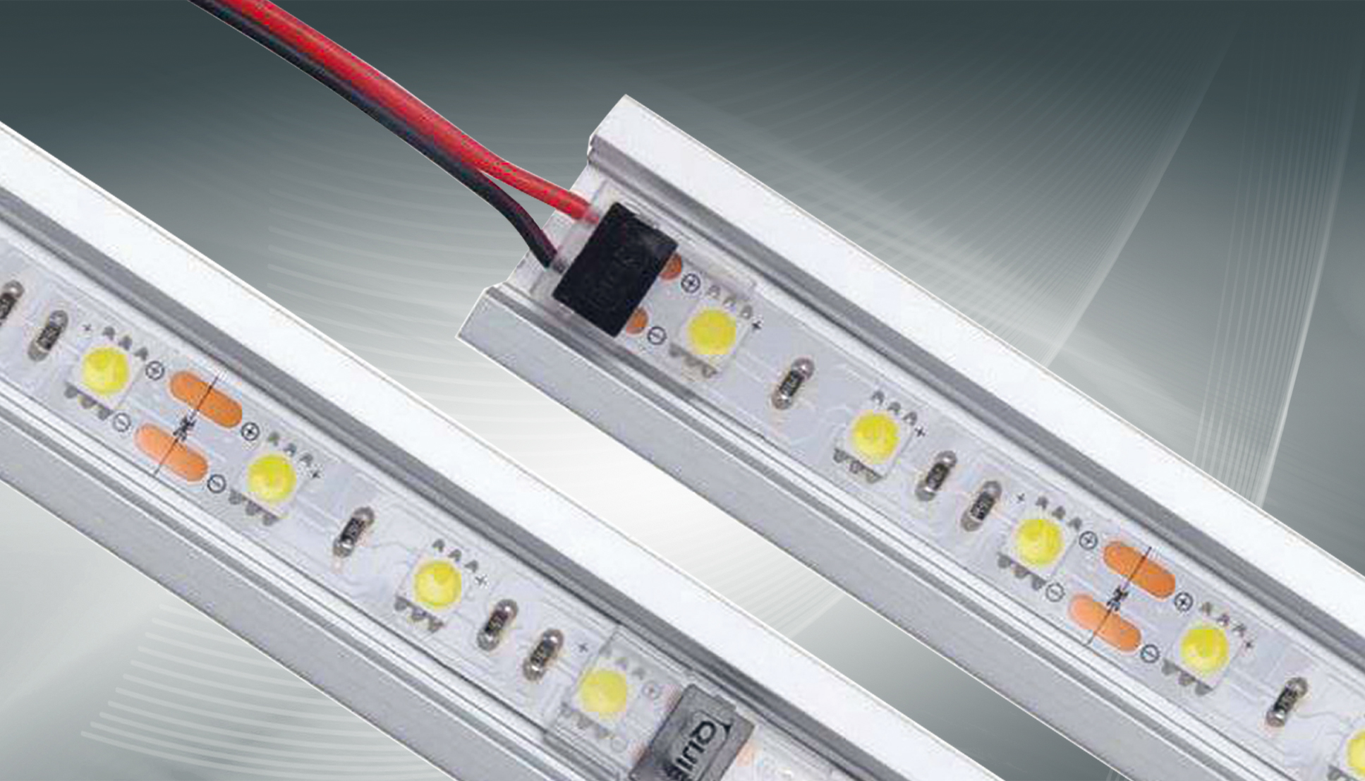 LED module strips in aluminum profiles