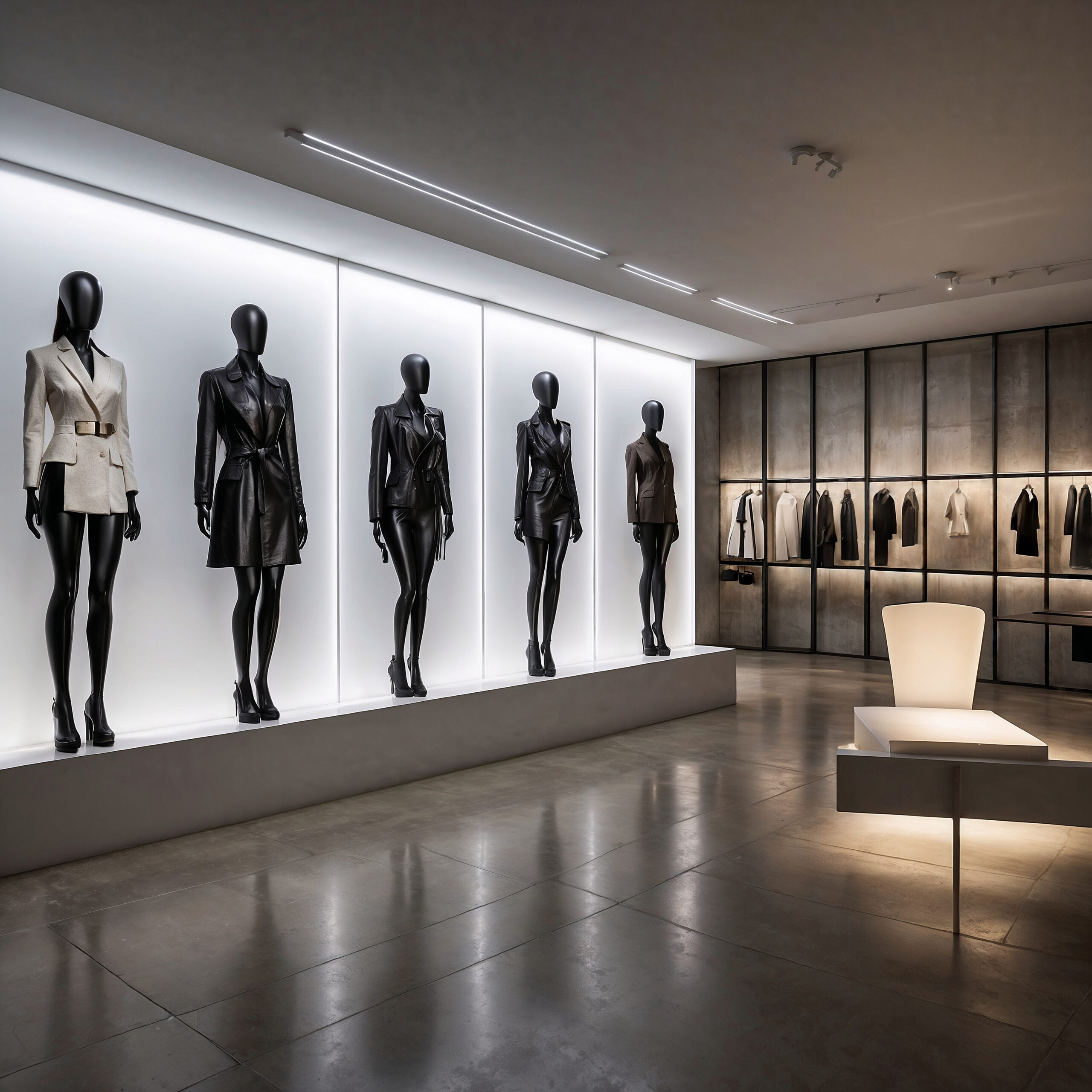 Fashion_showroom - LED-Lit Mannequins in Fashion Retail