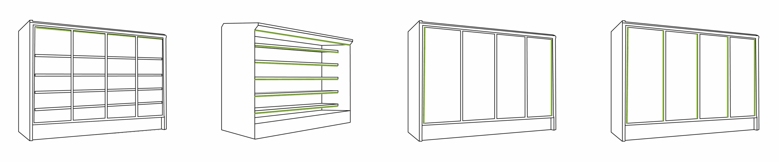 Frontloader_ Schematic Representation of Light Distribution in Refrigerated Front Loaders