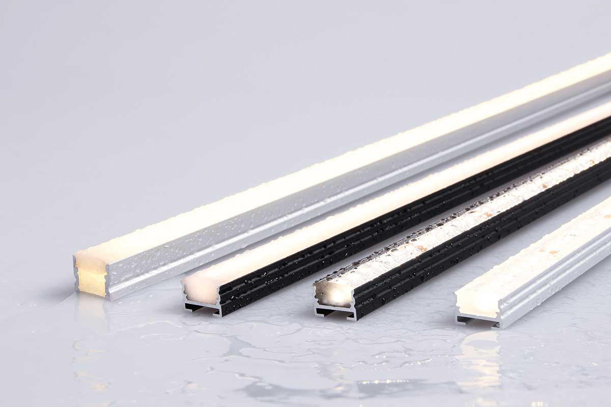 LED profiles with silicone encapsulation