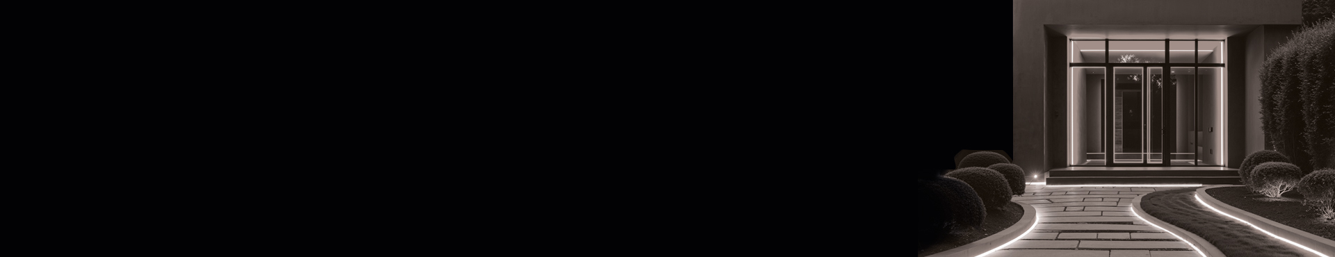 Entrance lighting with LED light lines