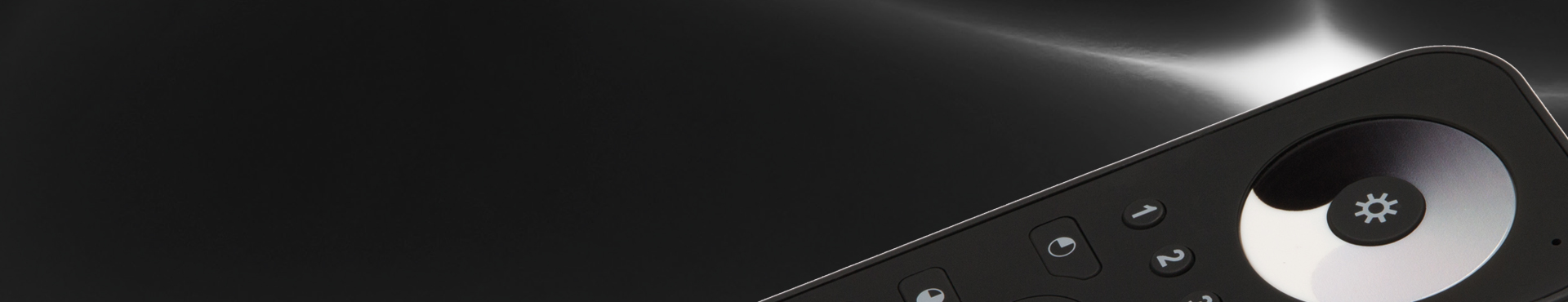 WebHeader_Besturingen – Afstandsbediening met CCT-touchwiel op zwarte achtergrond