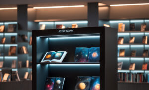 Vorher Darstellung eines Bücherregals ohne TEGOBOXX-Headerbeleuchtung.